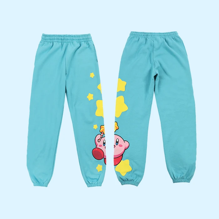 huilin wholesale jogger sweatpants unisex elastic waist sweatpants women custom 3d puff print sweatpants