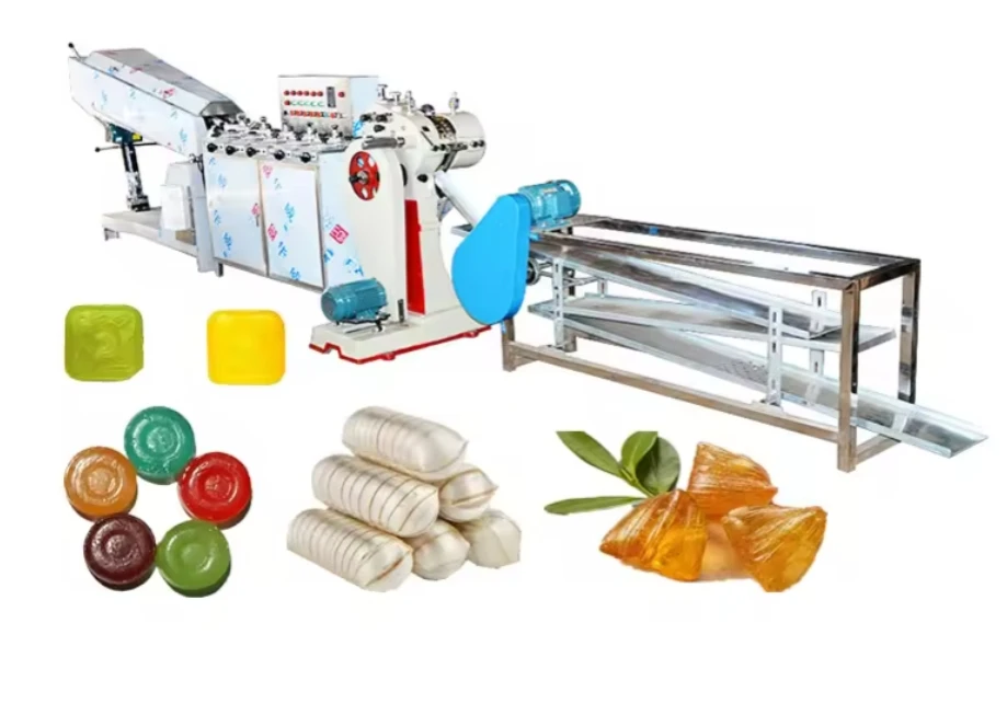 Energy saving candy hard machine hard candy cut and twist wrap machine hard candy cut and double twist wrap machine