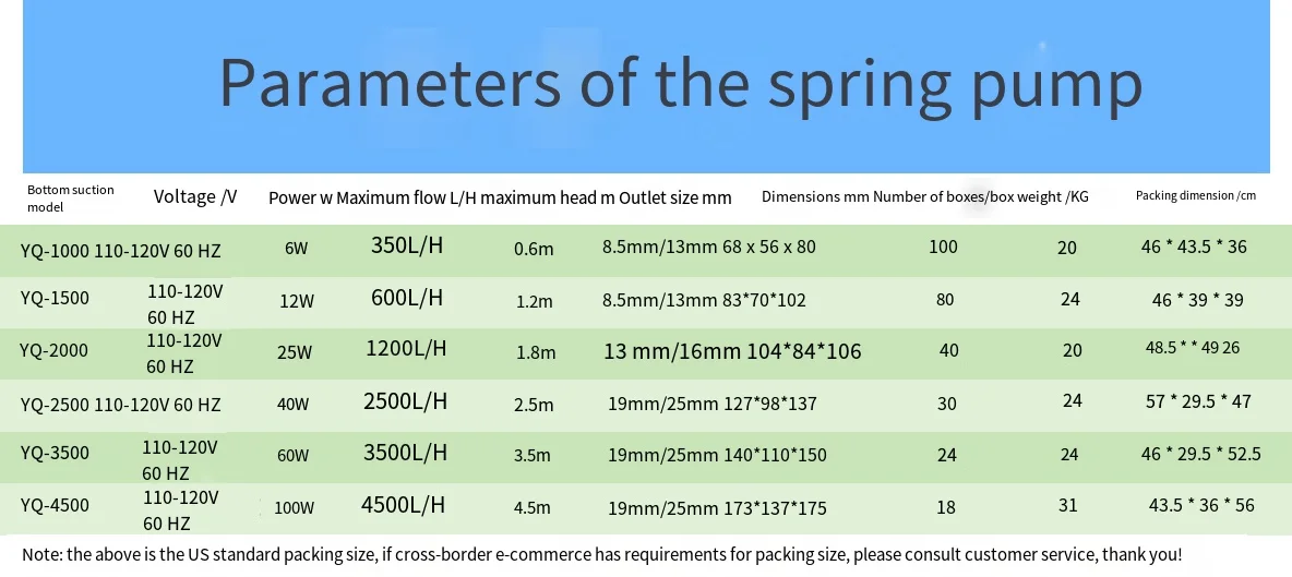 Fish tank Submersible pump filtration aquarium pump 110V/60HZ