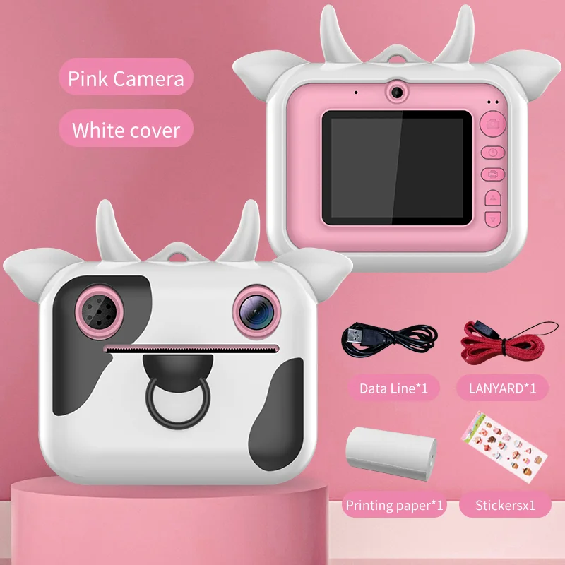 High Quality 2.0 Inch IPS Screen 24MP Small Kid Camera Toy Camera Digital with Print Paper Kid Digital Photo Camera
