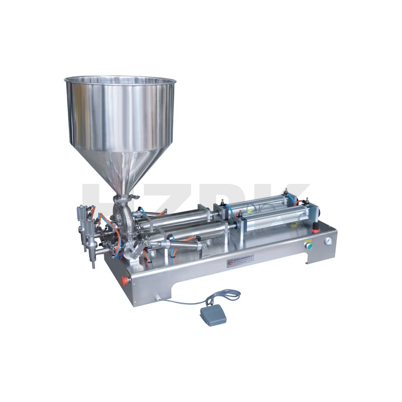 Price Semi-auto Horizontal Single Nozzle Paste Filler 200-1500ml Juice Water Oil Plastic Milk Bottles Glass Metal