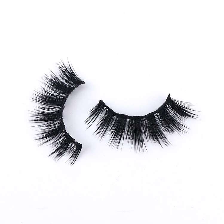 7 Pair Hybrid Black 5d Mink Eyelash Wholesale Fiber Lash Products Vender