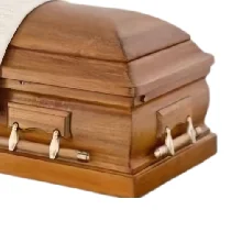 Top Quality Solid Pine Wood Casket Matte Finish Funeral Casket Coffin
