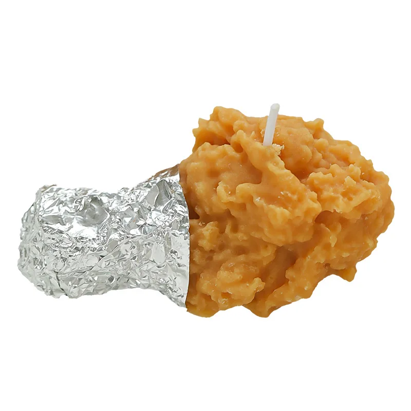 Fried Chicken Drumsticks Shape for Aromatherapy and Home Decoration Wholesale Gift Handmade Milk Coffee Salt Scented Candle