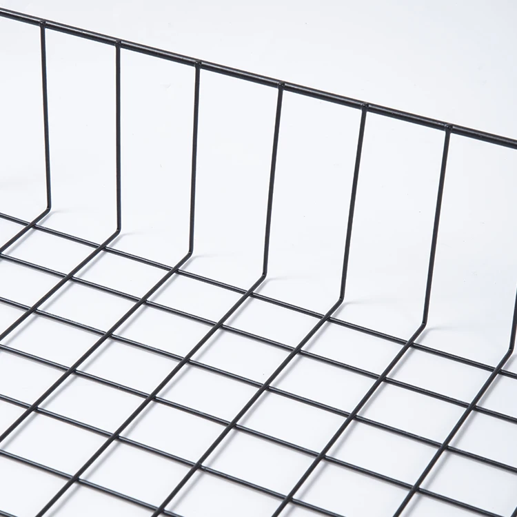 Table Hanging Wire Baskets Under Shelf Hanging Storage Basket Stackable Hanging Metal Grid Basket