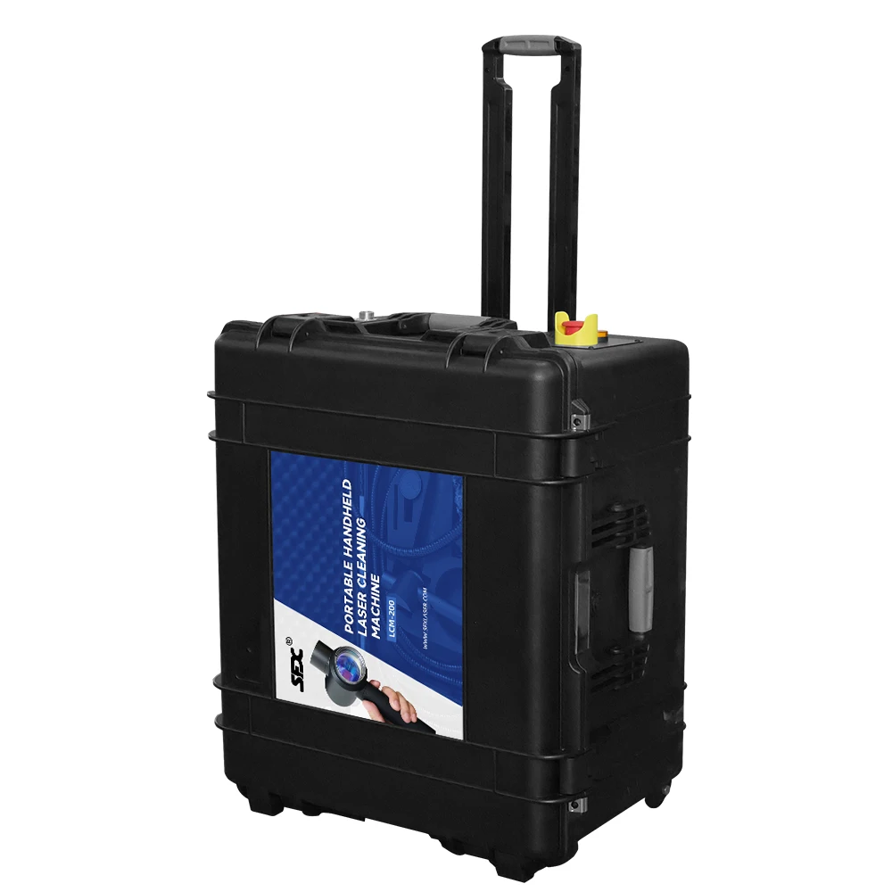 100W 200W Pulse Laser Cleaning Machine Portable Laser Cleaner Machine for Removing Rust Paint Oil Dirt Stains Coating