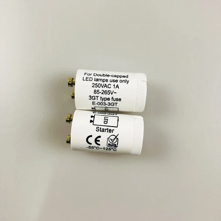CE ROHS Светодиодная трубка стартера медный штырь 250V1A2A3A для светодиодной лампы