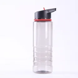 800 ml plastic cup with silicone straw cup tritan space cup portable outdoor sports water bottle