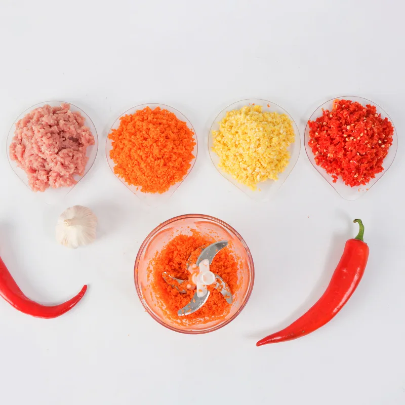  Портативная многофункциональная высокоскоростная мясорубка для овощей и фруктов 900 мл ручной пищевой