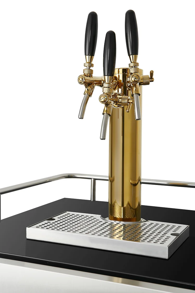 High Cooling Efficiency Beer Keg/kegerator Fridge Double Tap Electric Customized Logo Rectangle Electronic Temperature 110 220
