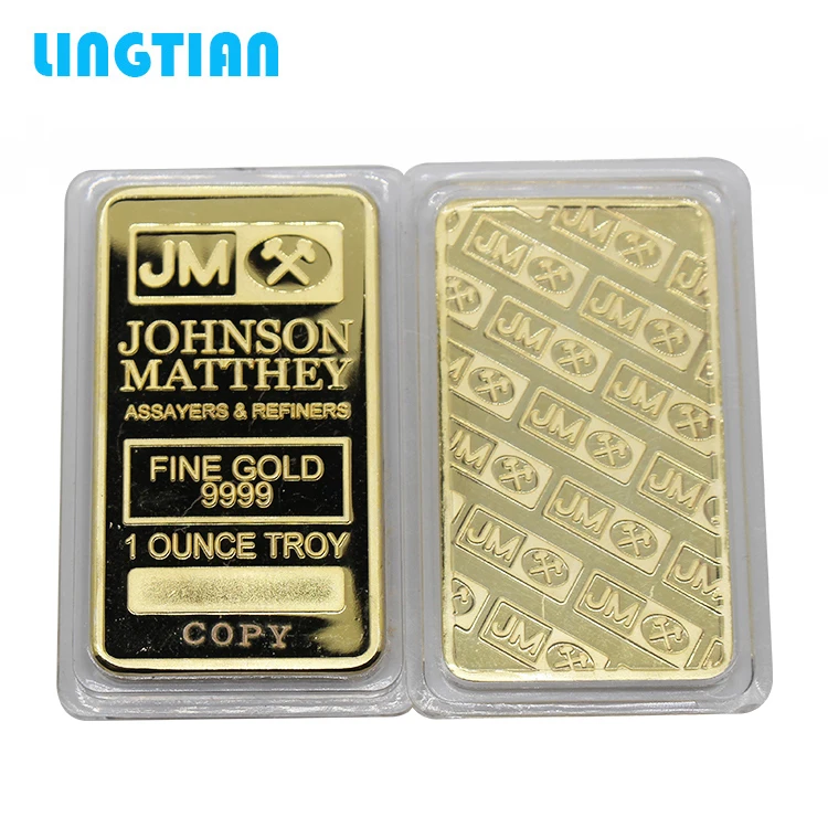 LINGTIAN new design fine nickel gold plated bullion bars