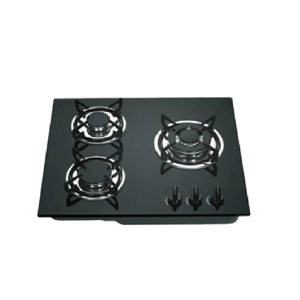 built in gas cooktop with 3 burner hot selling tempered glass stove good price kitchen cooker