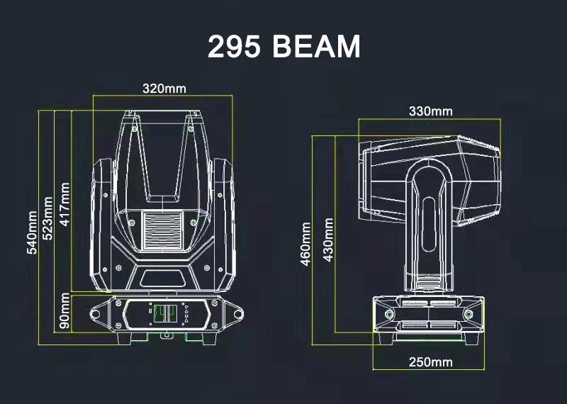 Six Prism Wheels Beam 260W With 0-100% Linear Dimming Professional stage Lighting