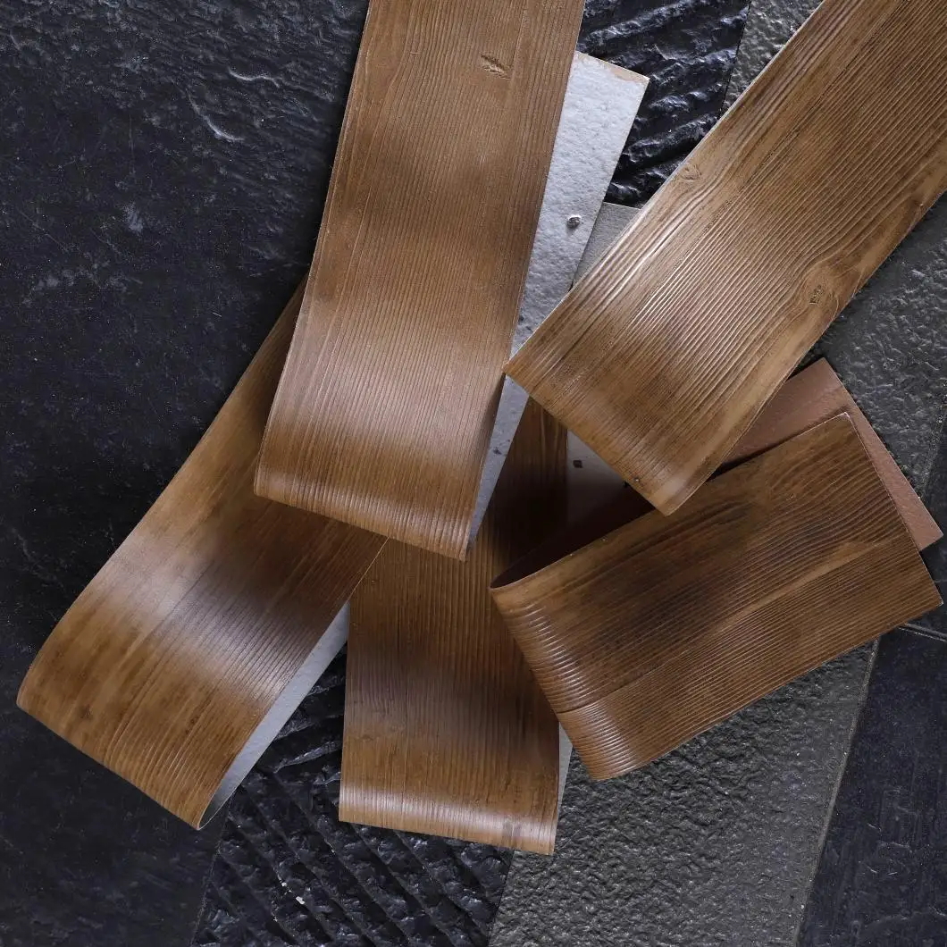 Wood color wood look flexible tiles for interior&exterior wall mcm soft stone fireproof waterproof thin wall cladding tile