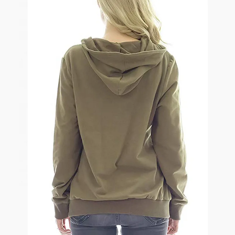  2021 hotselling 100% cotton women nursing casual hoodie maternity sweatshirt hidden zipper