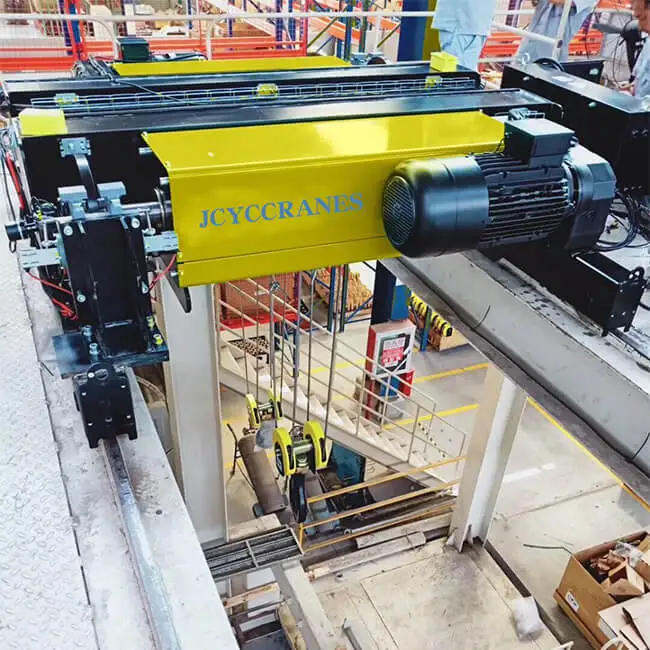 Double girder European quality overhead crane trolley electric cable hoist