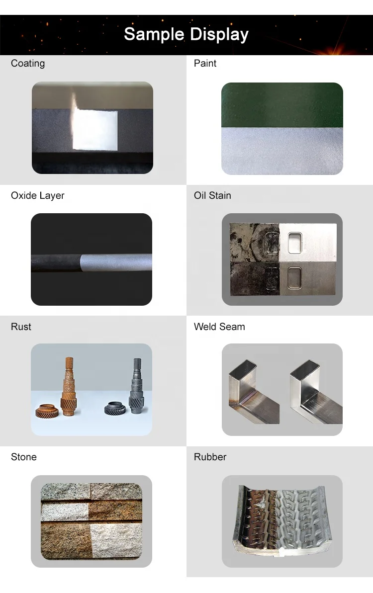 Factory supply fiber laser cleaning machine 60w 80w 100w 200w 500w 700w 1000w for metal rust removal cleaning