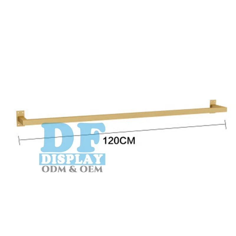 CL198 Metal gold  Display clothing rack, boutique clothing store, wall-mounted hanging clothing rack industries tube