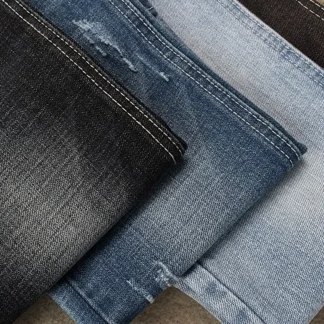 12.8 Oz Denim Fabric Suppliers From China With Crosshatch Denim Textile For Woman Man Jeans Stocklot