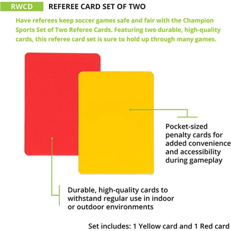 Hot Sale Soccer Referee Kit Referee Wallet Notebook with Red Card Yellow Card  Metal  Whistle for Football