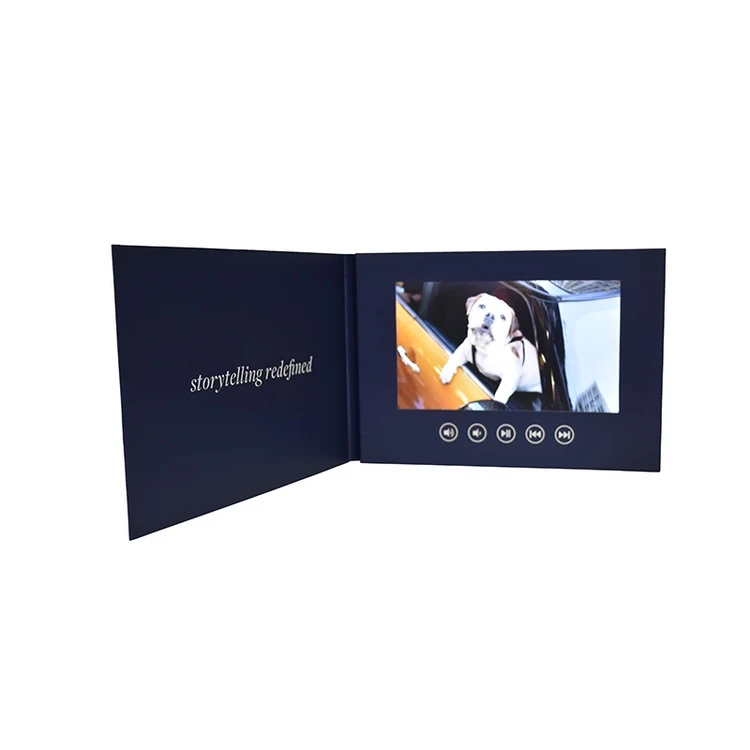 Custom 4.3 5 7 10 Inch Lcd Tft Screen Video Brochure Catalog For Greeting Gift card brochure