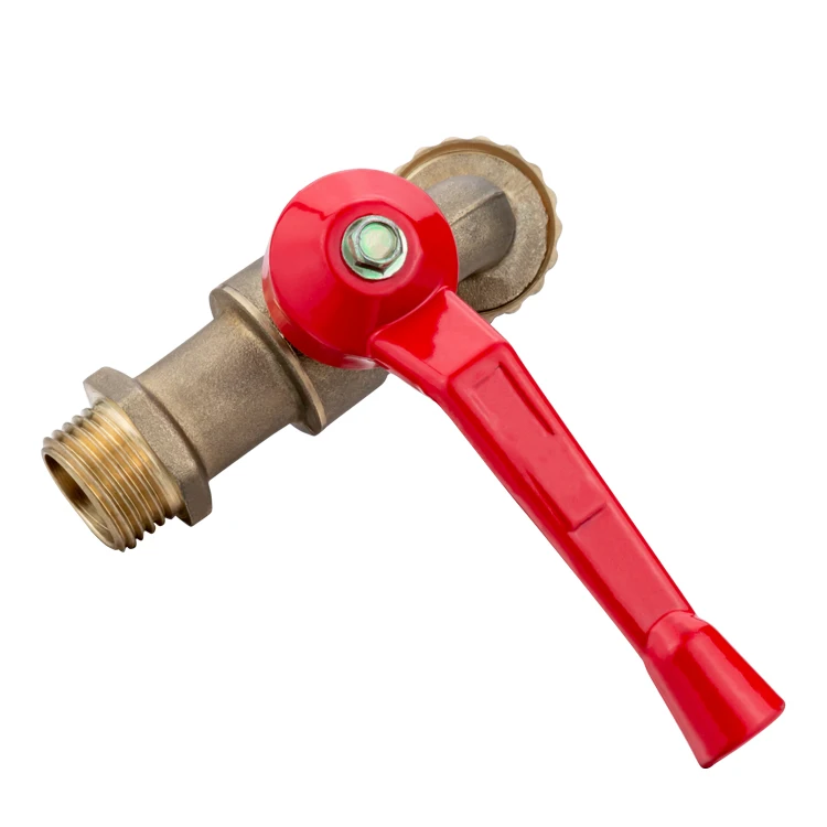 TMOK Pressure 16Bar Brass Body Brass Ball Aluminum Handle Brass Water Tap With Natural Surface