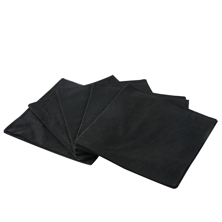 50 шт./упак. от производителя, оптовая продажа, дешевые мягкие изготовленные на заказ волос 100% вискоза бамбук микрофибра Одноразовые салон черный полотенце