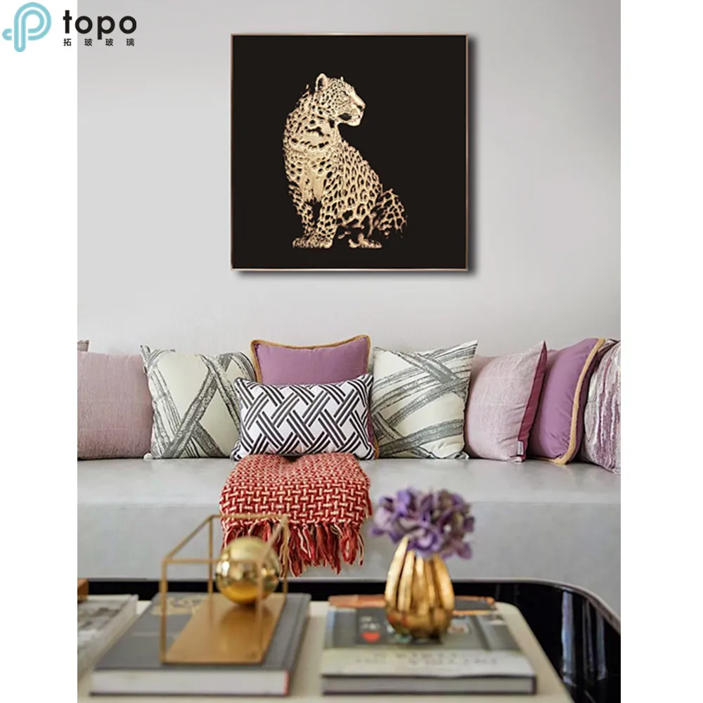 
Leopard Animal Tempered Art Glass Paintings(MR-YB6-2039) 