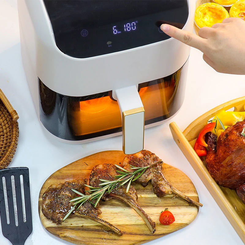 Air Fryer Household Items Electric Plastic Square PTFE OEM Factory UK Smart Sells Fryers Cosori Max Xl Hornos Digital Control 6L
