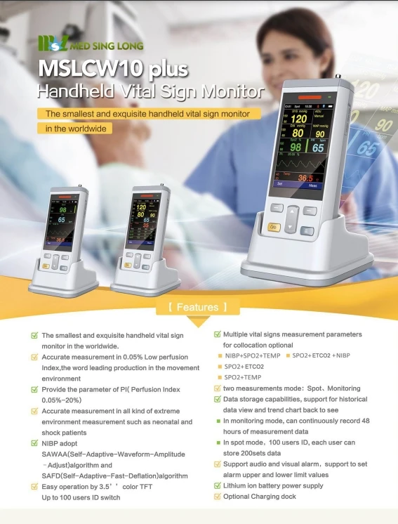 Top Hospital Use Hot Sale Veterinary Equipment Animal Handheld Oximeter Vet Pulse Oximeter