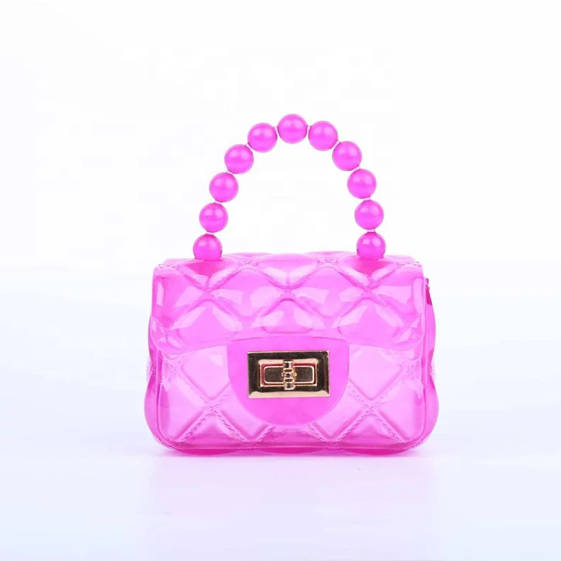 Wholesale ladies clear little girls kids mini purse jelly handbags