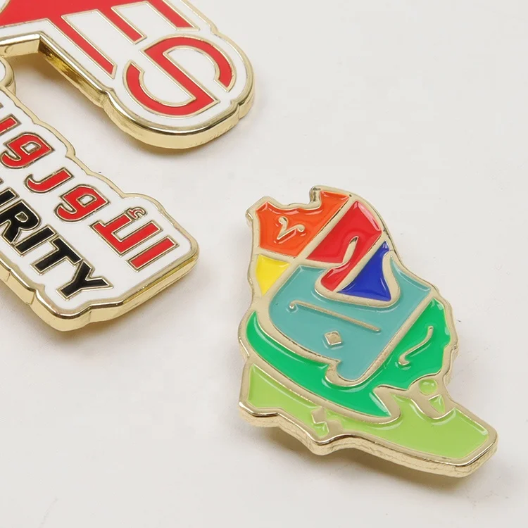 Pin Badges Manufacture Custom Brand Logo Enamel Metal Labels with Magnet Backing