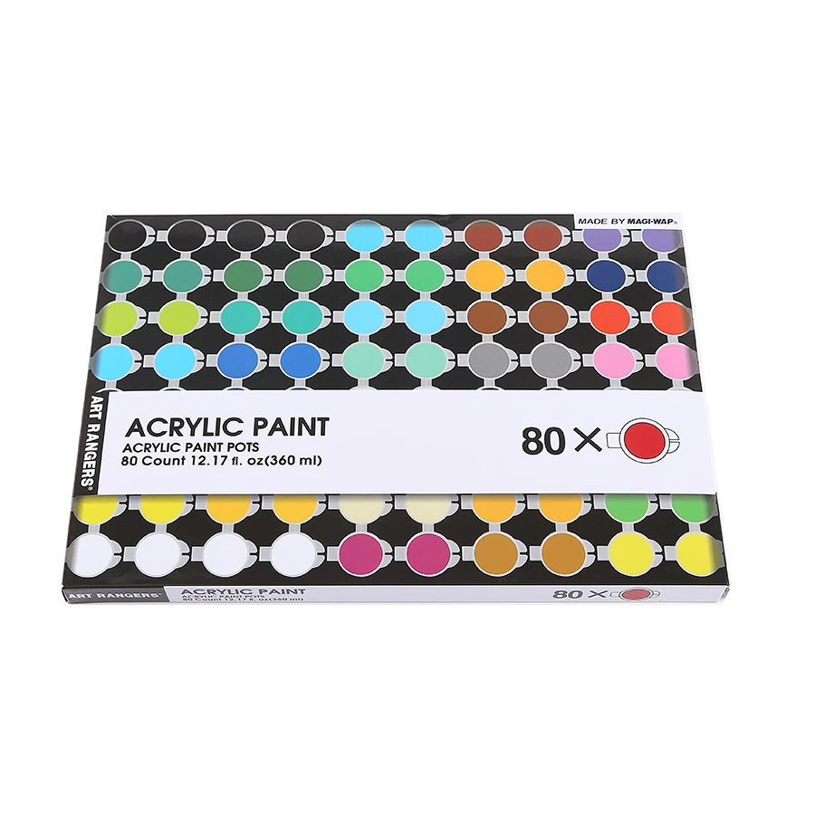 Art rangers High quality Acrylic paint pots 5ml*80colors for DIY art drawing