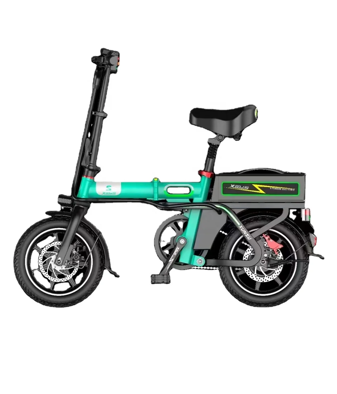 Aluminum alloy portable folding generation driving lithium electric bicycle torque assist sensing long mileage