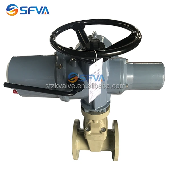 BS5163 PN16 non rising stem ductile iron resilient seat electric actuator drive gate valve