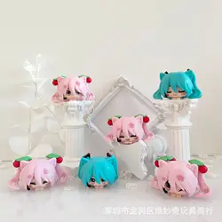 Anime 6 PCS/1Set Mini Virtual Singer Figure Kawaii Girl Doll PVC Collectible Model Toy Gift