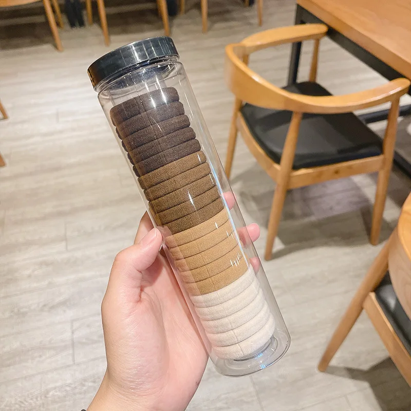 Fashion 20Pics/Set Korean High Elastic Head Rope INS Adults And Children Seamless Rubber Band Simple Temperament Hair Rope