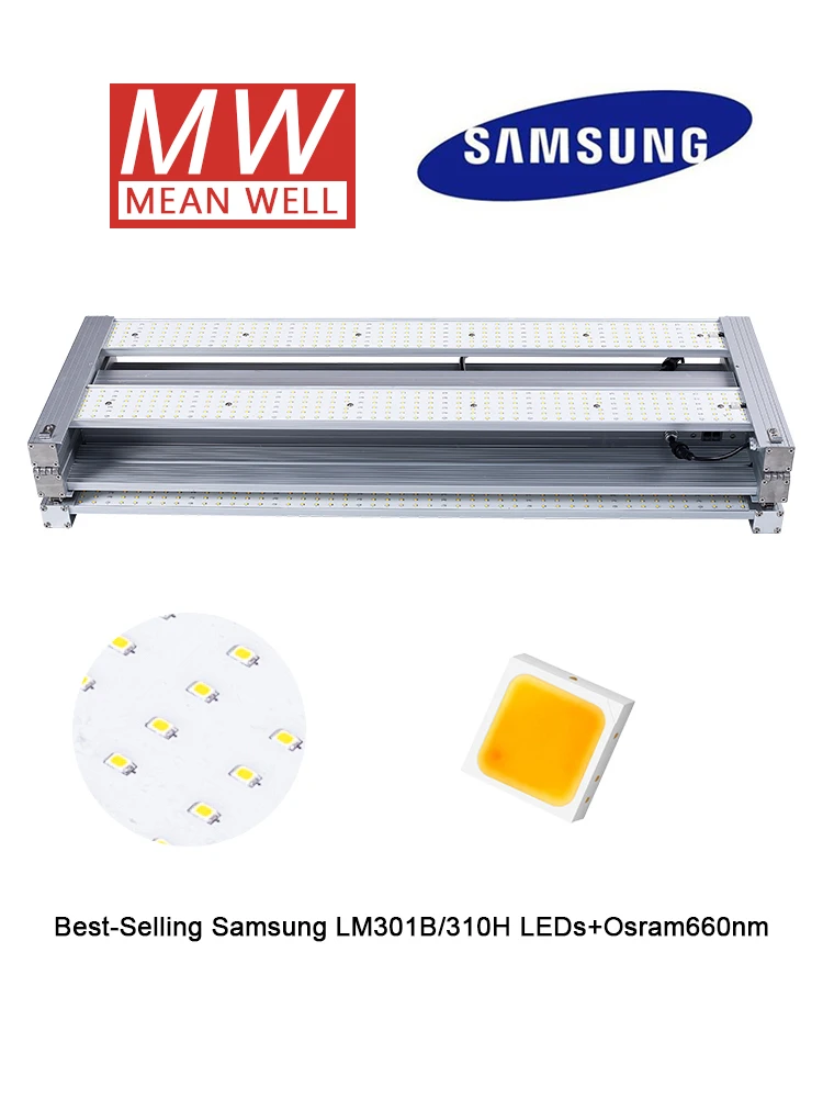 Hot-Selling Full Spectrum Lm301b Plant Led Grow Light Panel 4000k Full Spectrum +660nm Red  1000w Horticulture Indoor Grow Light