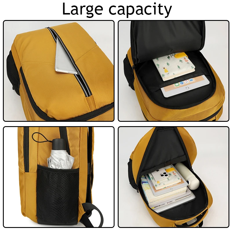 2023 new arrival backpack book bag child simple color matching city large capacity outdoor sport backpack for men