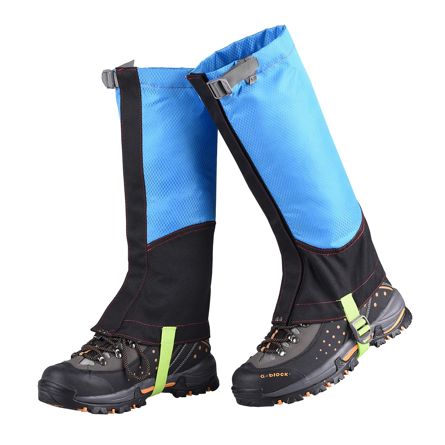 MESOROCK Outdoor Adjustable Snake Proof Highlight Plaid Polyester Gaiter with TPU Belt Anti Snake Gaiters
