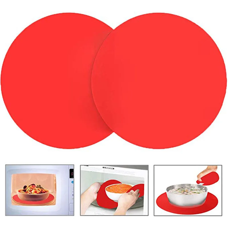 Diameter 30cm round shape silicone microwave oven baking mat