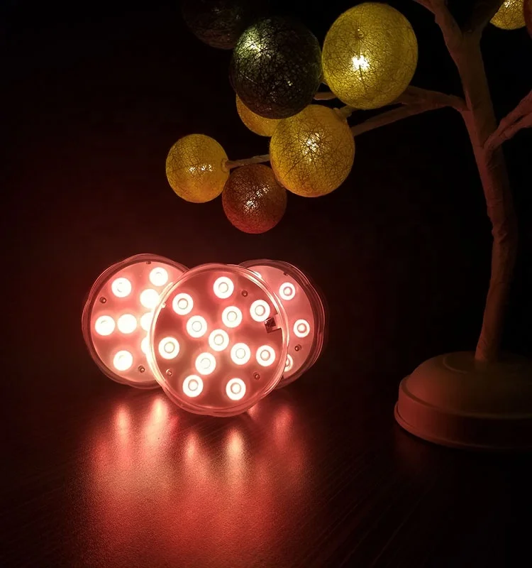 RGB Pond Light for Wedding Party Pool Multi Color Battery Powered Vase Based Floral Lamp Submersible LED Lights Waterproof