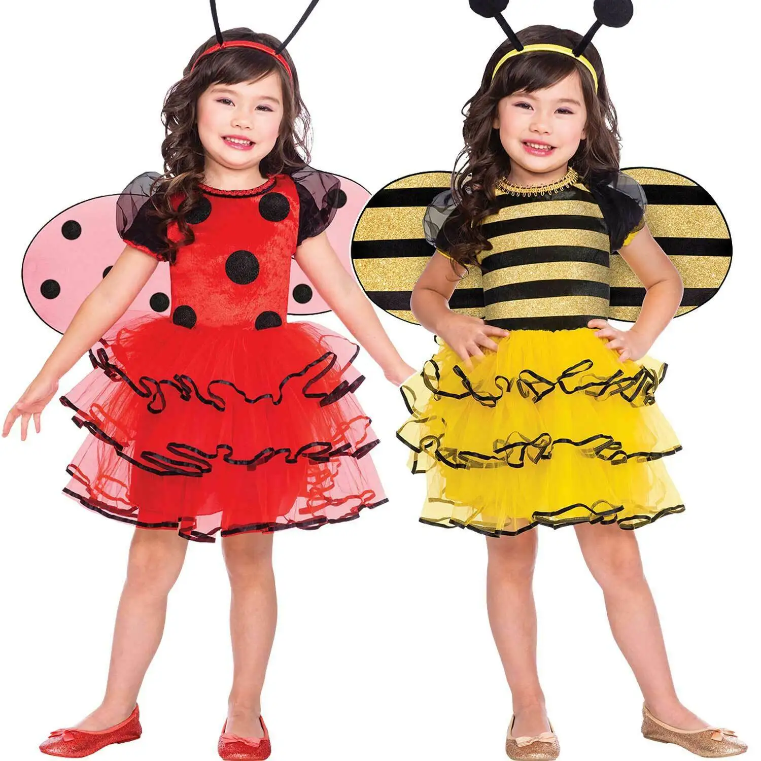 Child bee Ladybird Tutu Fancy Dress Costume Book Week Day Girls Kids