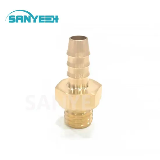 1/4' Male Pipe Fitting to 1/4' Brass Hose Barbed Straight Fitting for Overflow Tank