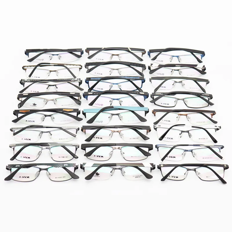 Wholesale Promotional  Metal Optical Frame Assorted Mixed Unisex Stock Eyewear Ready Goods Stainless Steel Eyeglasses Frame