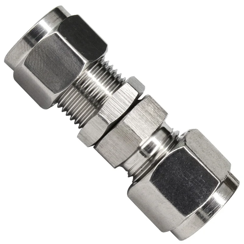 Stainless Steel Double Straight Compress ferrule fittings supply for installation in Onshore oil and gas applications