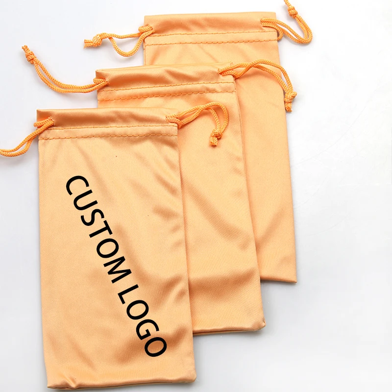 Personally Eco Microfiber 100%Polyester Glasses Pouch With Drawstring Pouch