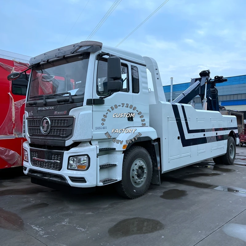 Shacman CKD SKD 13 tons Tow Truck 16 Ton Tow Truck with Crane & Hydraulic Rear towing for isuzu