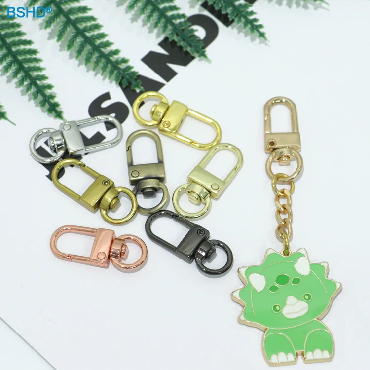Fast Delivery Colorful Metal Lobster Claw Clasp Swivel Lanyard Trigger Snap Hook Strap With Key Ring Diy Accessories