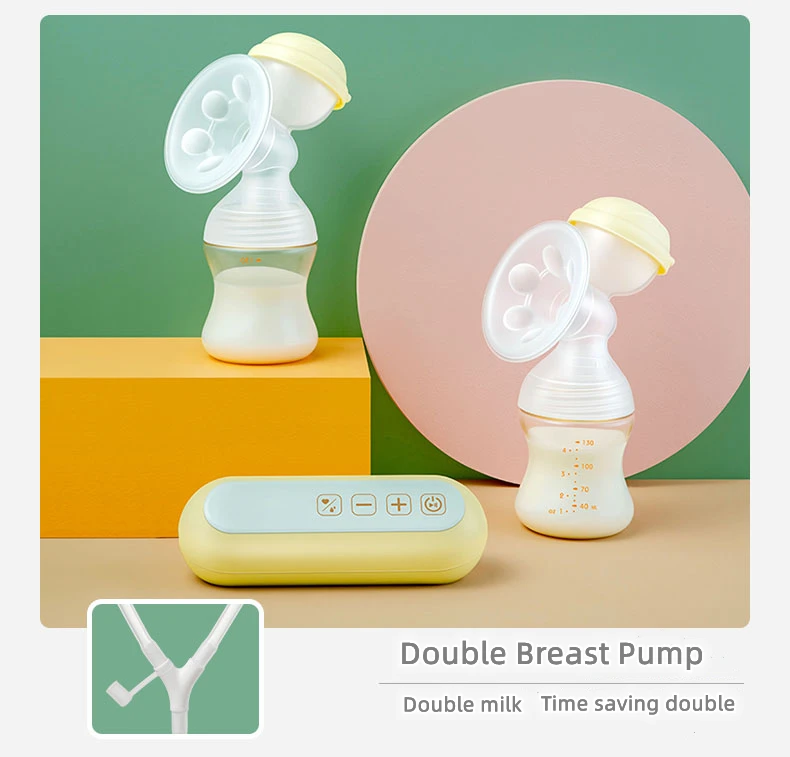 Maternity Baby Nursing Pump Breast Portable Silicone Hans Free Breast Pump Hands Free Simulation Breast Pump Electric Double